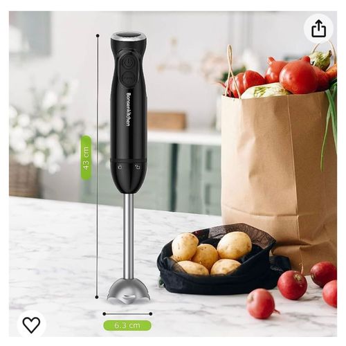 Bonsenkitchen Mixeur Plongeant 1000W, Mixeur Plongeur en Acier