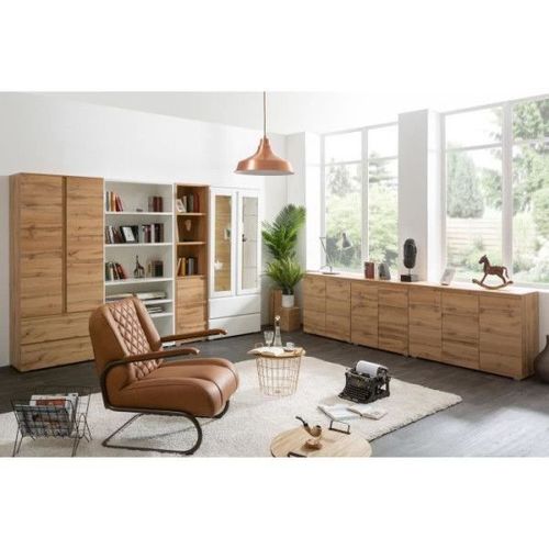 Armoire Image 7 - Décor Chene - 2 Portes + 2 Tiroirs - L80 X H191 X P40 Cm