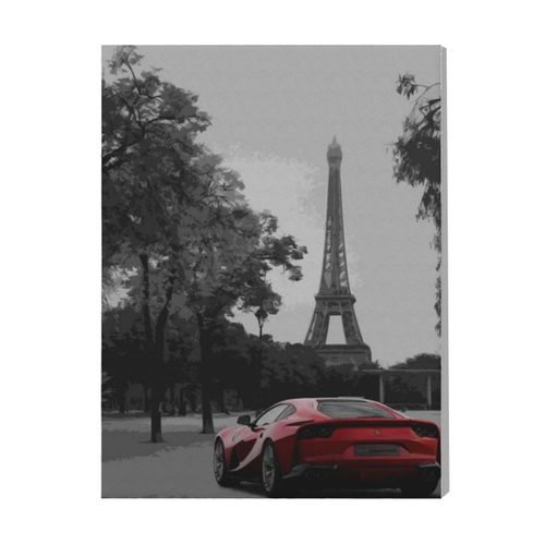 Canevas imprimer Ferrari à Paris=1042 Rétro Voiture Véhicules et Motos Impression sur toile installer 40x5