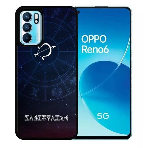 Coque Pour Oppo Reno6 5g - Signe Astrologique Sagittaire - Silicone - Noir