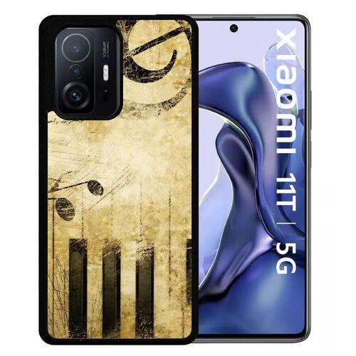 Coque Pour Xiaomi 11t 5g - Piano Note Musique - Silicone - Noir
