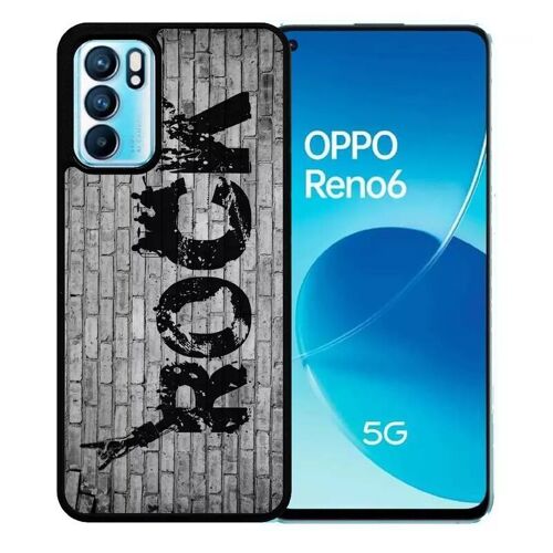 Coque Pour Oppo Reno6 5g - Rock Street - Silicone - Noir