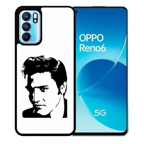 Coque Pour Oppo Reno6 5g - Portrait Elvis Presley - Silicone - Noir