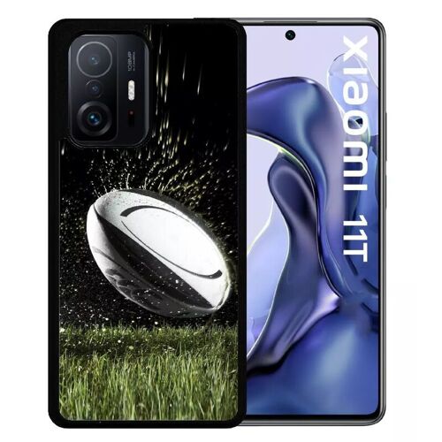 Coque Pour Xiaomi 11t - Ballon De Rugby - Silicone - Noir