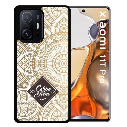 Coque Pour Xiaomi 11t Pro - Carpe Diem Modif Orient Fond Blanc - Silicone - Noir