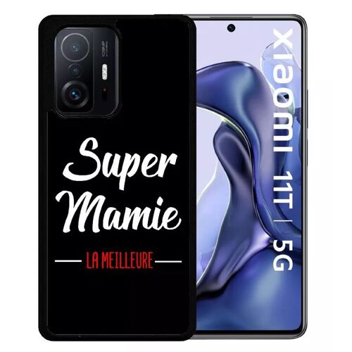 Coque Pour Xiaomi 11t 5g - Super Mamie La Meilleure Fond Noir - Silicone - Noir