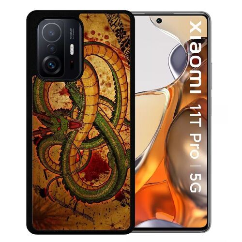 Coque Pour Xiaomi 11t Pro 5g - Dragon Manga - Silicone - Noir