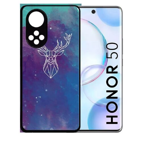 Coque Pour Honor 50 - Hyper Animals Space Cerf - Silicone - Noir