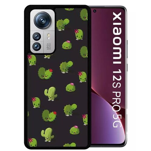 Coque Pour Xiaomi 12s Pro - Cactus Fond Noir - Silicone - Noir