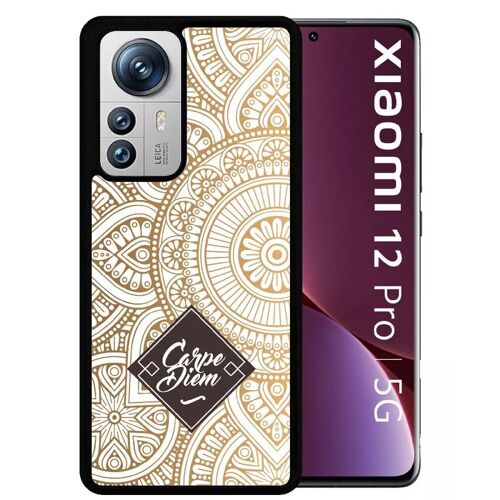 Coque Pour Xiaomi 12 Pro - Carpe Diem Modif Orient Fond Blanc - Silicone - Noir
