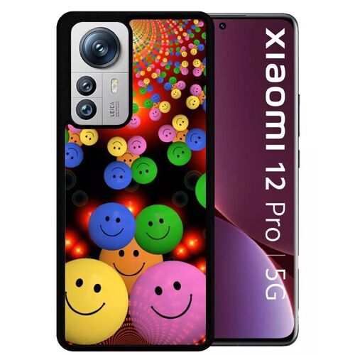 Coque Pour Xiaomi 12 Pro - Smiley Mania - Silicone - Noir