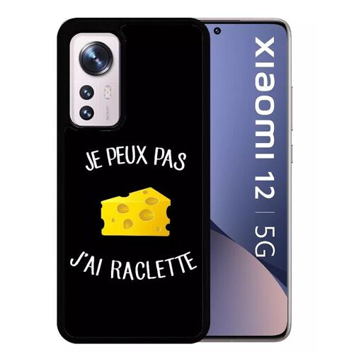 Coque Pour Xiaomi 12 5g - Je Peux Pas J Ai Raclette Fond Noir - Silicone - Noir