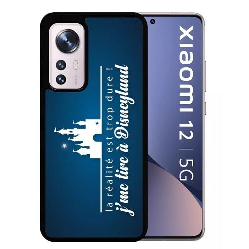 Coque Pour Xiaomi 12 5g - La Realite Est Tropdure Jme Tire A Disney Fond Bleu Fonc - Silicone - Noir