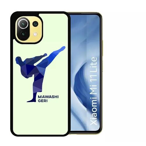 Coque Pour Xiaomi Mi 11 Lite - Karate Coup De Pied Mawashi Geri - Silicone - Noir