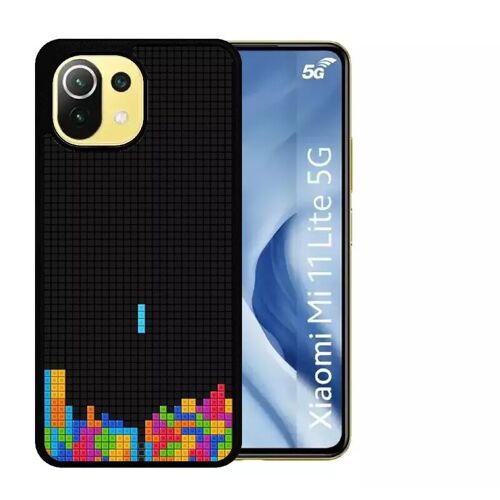 Coque Pour Xiaomi Mi 11 Lite 5g - Tetris Black - Silicone - Noir