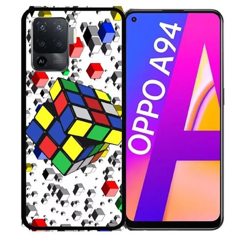 Coque Pour Oppo A94 - Rubik's Cube 3d - Silicone - Noir