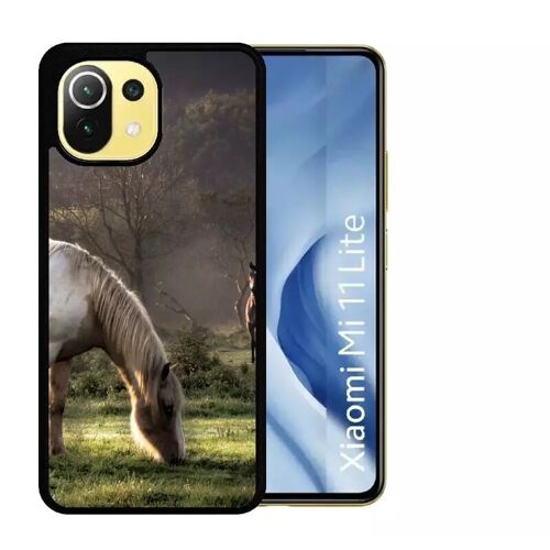 Coque Pour Xiaomi Mi 11 Lite - Chevaux - Silicone - Noir