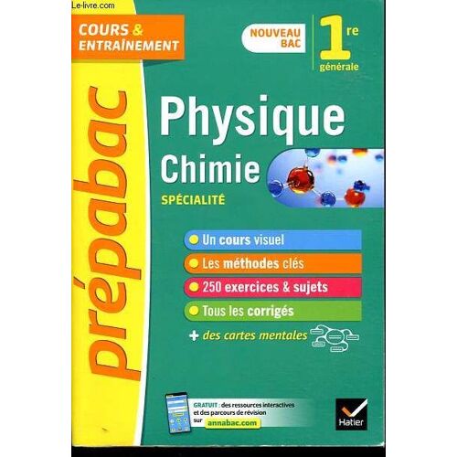 Prépabac Physique-Chimie Spécialité - Cours & Entrainement 1re Générale.