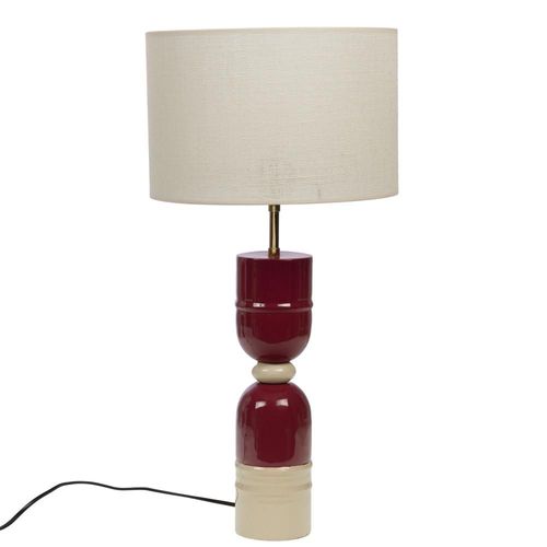 Lampe Smiles Bordeaux Abat-Jour En Jute