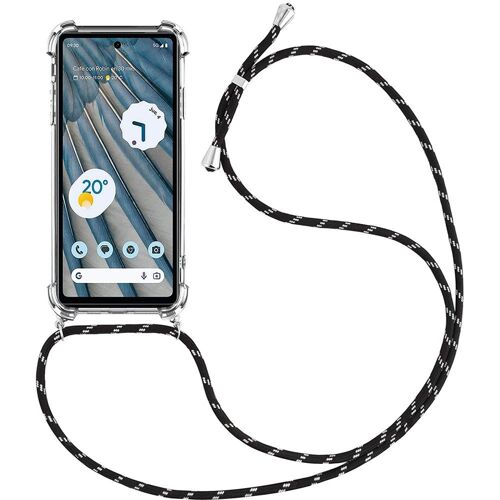 Coque Collier Cordon Pour Google Pixel 7a - Tpu Renforcé Anti-Rayures Avec Cordon Noir - E.F.Connection