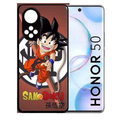 Coque Pour Honor 50 - Dbz Sangoku Enfant Kanji Boule De Cristal - Silicone - Noir