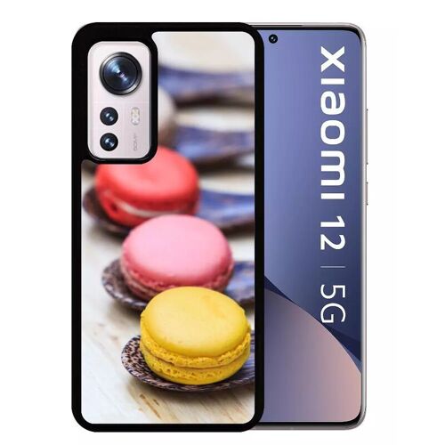 Coque Pour Xiaomi 12 5g - Gourmandise De Macaron - Silicone - Noir