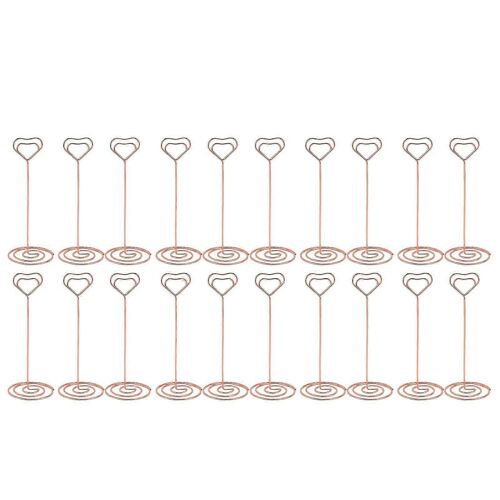 Rassemblements Glamour : 20pcs Supports De Numéro De Table En Fer Rose - Idéal Pour Les Événements