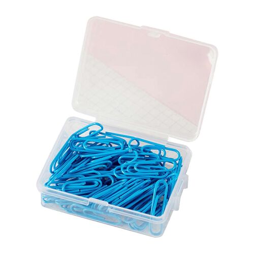 Variété Vibrante : 50pcs Bleu Petits Trombones - Clips Portables Pour Bureau Et Album