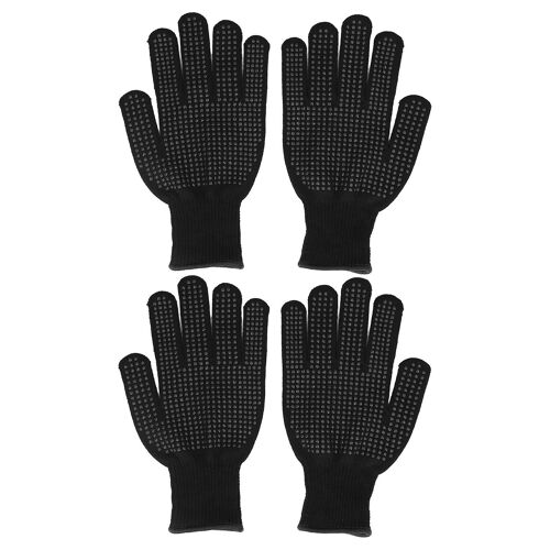 2 paires de gants résistants aux coupures Outil de protection de sécurité pour la sculpture sur boisBlack 22cm