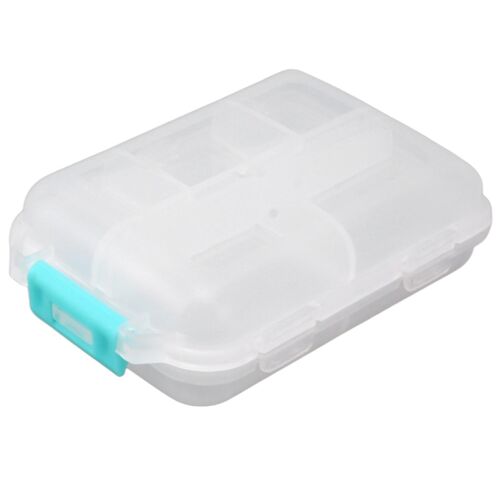 Boîte à Pharmacie Étui À Pharmacie En Plastique Étanche 10 Compartiments Boucle Serrure Hebdomadaire Portable Récipient De Médecine Blanc