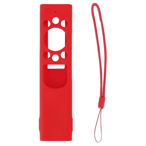 Housse de protection en silicone anti-chute pour télécommande Housse de remplacement de télécommande de cellule solaire pour Samsung TM2180EcoBN59 Rouge