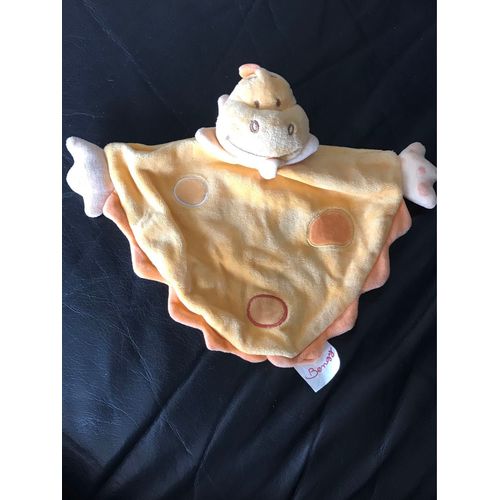 Doudou Dinosaure Plat Orange Bengy 26cm D Envergure 