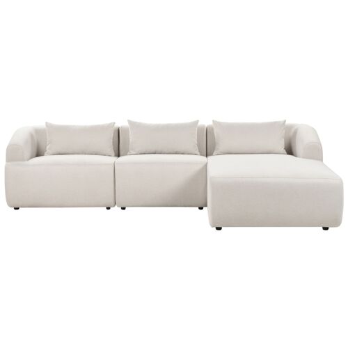 Canapé D'angle Svansele Beige Clair Tissu Côté Gauche