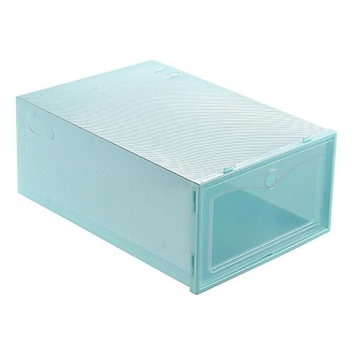 Ménage Épaissir Transparent Empilable Boîte À Chaussures Anti-Poussière Boîte De Rangement Boîte Organisateur CaseGreen 33x23x13cm