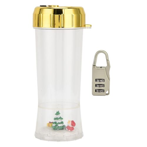 Pot d'argent de comptage de pièces avec serrure codée LCD Affichage Dollar Coins Boîte d'épargne Organisateur