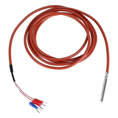 Sonde de capteur de température 2m en acier inoxydable moletage étanche PT100 -50-350°C capteur de température à résistance thermique