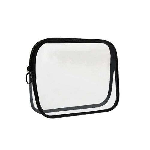 Trousse de maquillage transparente imperméable avec fermeture éclair pochette de rangement de voyage portable