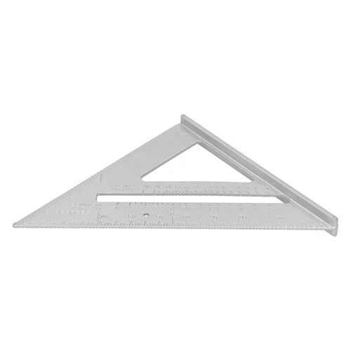 7inch Triangle Ruler Alliage d'aluminium Clear Scale Mesure de la règle Triangle droit