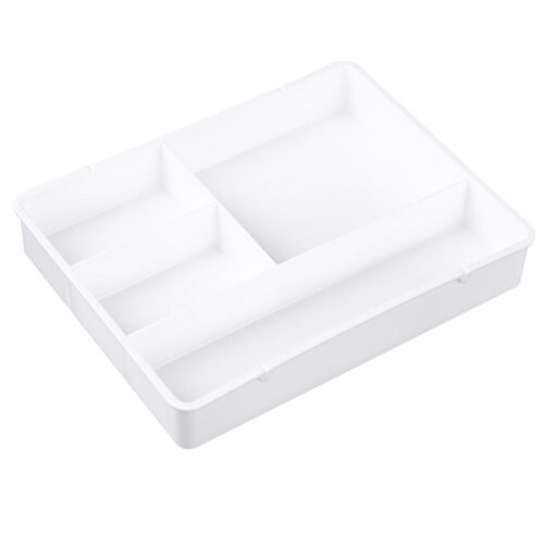 Boîte d'organisateur de bureau Tiroir Séparateur Plateau Bureau Classification Maquillage Boîte de rangement pour salle de bain Bureau Blanc