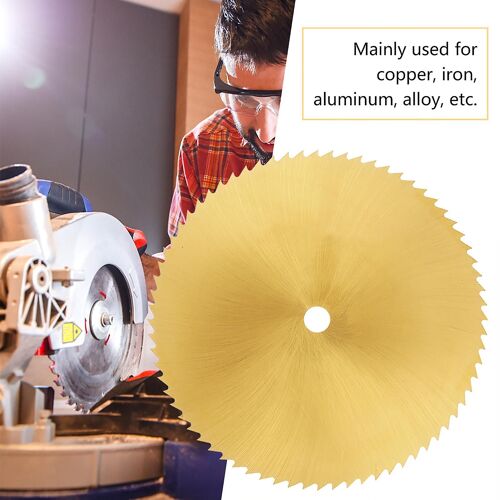 80mm Acier à grande vitesse Or Petite lame de scie pour le travail du bois métallique Ponçage plastique (6mm)