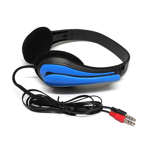 Double 3.5mm Blue Casque de jeu stéréo à réduction de bruit avec micro pour ordinateur portable PS4, écouteur filaire, prise simple, double, téléphone de sauna, PC, 3.5mm ""Nipseyteko""