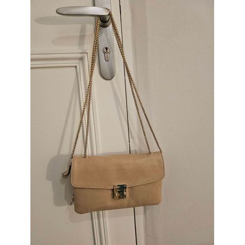 Sac poches avec bandoulière en cuir Katana couleur beige  Porte épaule ou bandoulière