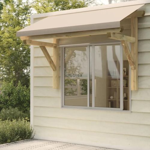 Auvent De Porte 150x100x100 Cm Bois De Pin Solide