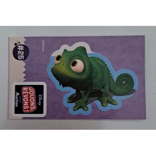 Sticker Album Disney Jouons, Rêvons Auchan 2024 N° 25 Pascal Caméléon (Raiponce)