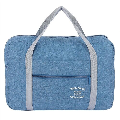 Sac fourre-tout de transport de rangement pliable de voyage (bleu)