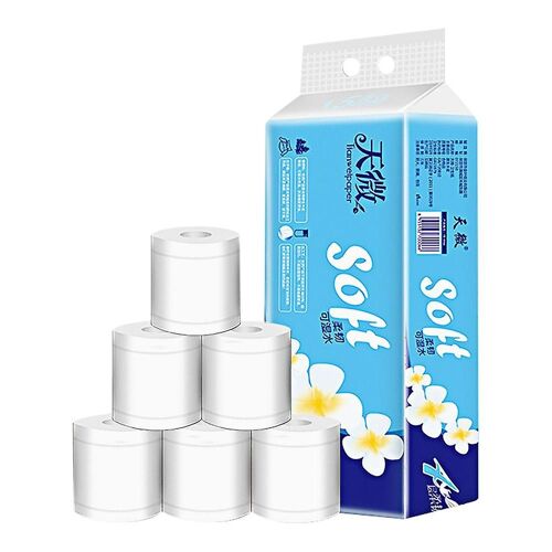 10Pcs Ménage Épaissir Native Pulp Pulp Roll Papier toilette Papier hygiénique Tissu de salle de bain Skin Friendlylly(10pcs set)