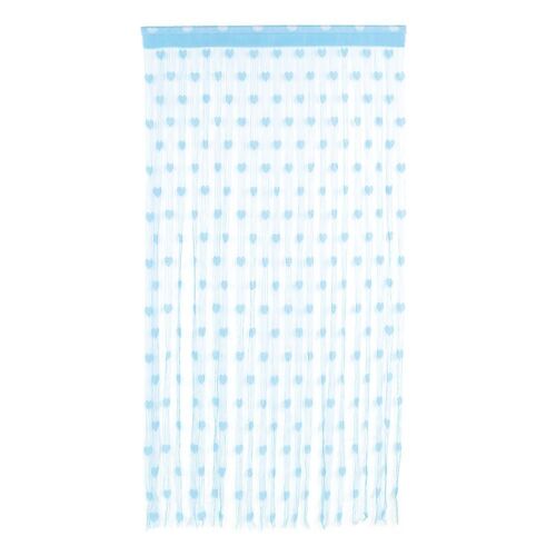 Rideau de fenêtre de porte en polyester pour la décoration du salon de la chambre (bleu)