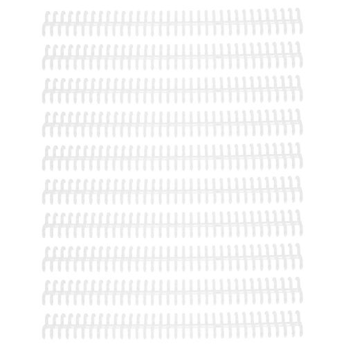 10pcs 34 Trou Reliure Dos En Plastique Fendu Feuilles Lâches Anneaux Détachable Boucle De Reliure 12mm De Diamètre Transparent