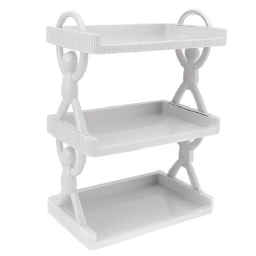 Étagère de rangement murale polyvalente innovante de style simple multicouche Rack de rangement mural pour salle de bain cuisine gris 3 couches