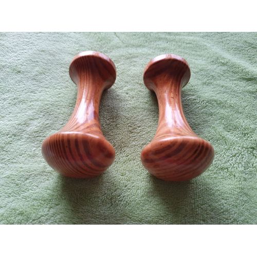 Lot de 2 patères en pin naturel vernis